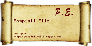 Pospisil Eliz névjegykártya